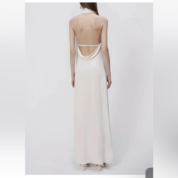 NWT ✨ Jonathan Simkhai Ivory Vittoria Silky Gown Size 4. $698 - Picture 4 of 16
